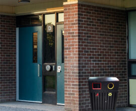 Black Double SS Recycling Bins 72720199