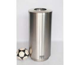 Brushed Finish Stainless Steel Waste Bin – Open Top, Large 70 Litre Capacity