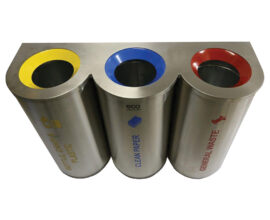 Triple Stainless Steel Colour Coded Recyclers