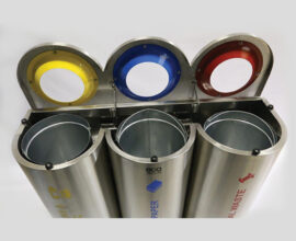 Triple Stainless Steel Colour Coded Recyclers