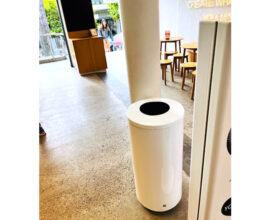 70L White Stainless Steel Waste Bin