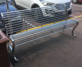 Stainless Steel Park Bench