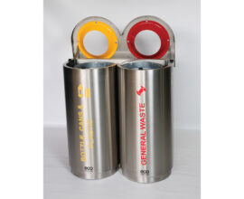 Double Stainless Steel Colour Coded Recyclers With Liners