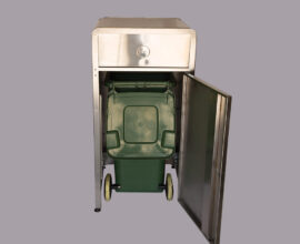 Stainless Steel Wheelie Street Bin Enclosure