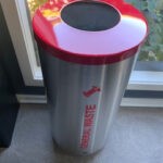 Red Stainless Steel Waste Bin 70L